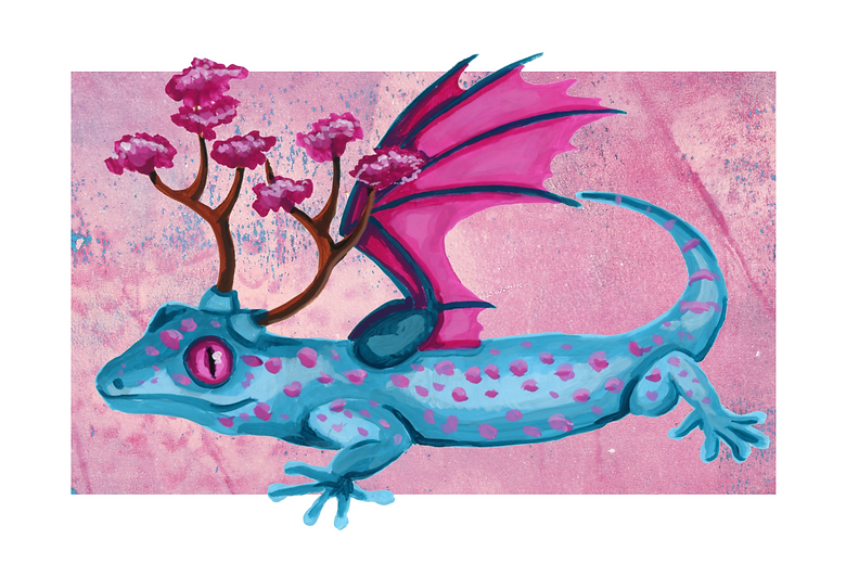 Cerasus- Cherry Blossom Forest Dragon