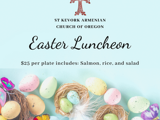 Easter Lunch Pre-Order Form