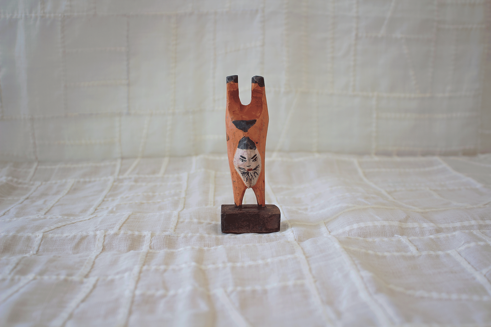 ☻⎽⎼⎻웃韓國李朝木人 꼭두(Kokdu) Kokdu - Wooden Funeral Figures of Imperial Korea‐웃‐倒立的雜耍小丑