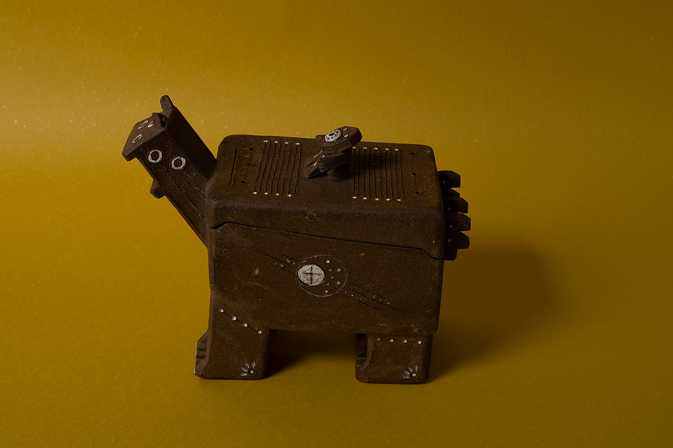Thumbnail: Three-eyed Horse censer (Type B) - 土偶 claydoll