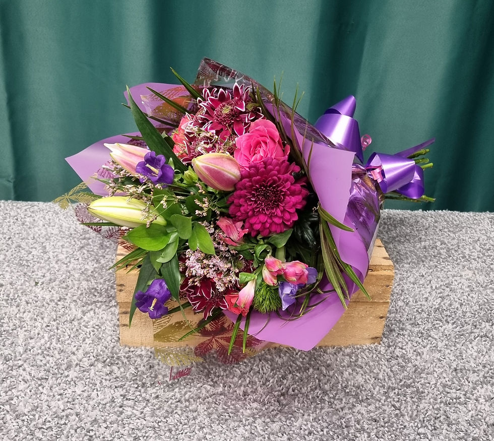 Hand-Tied Bouquet (Pinks and Purples)