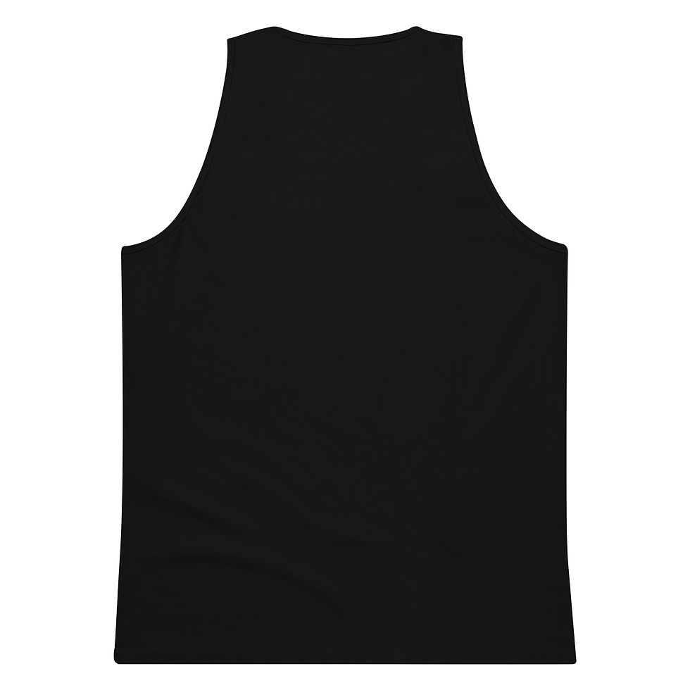 Back of the black River North Run Club Signature Tank.