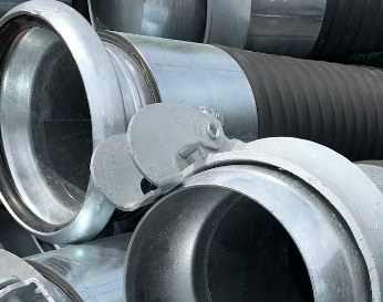 PARAGON water suction and discharge hose assemblies with Bauer couplings, stacked