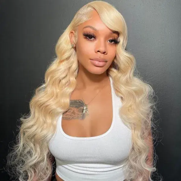 Thumbnail: SANDY- 613 Blonde Body Wave 6×5 Lace Wear Go Glueless 100% Human Hair Wig