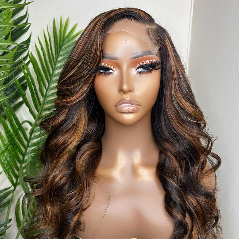MEGAN-Highlight Body Wave Wig 5×5 13×4 HD Lace Front Wig Colored Human Hair Wigs