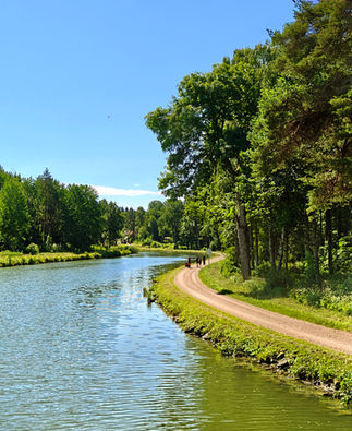 göta kanal med trdä bredvid