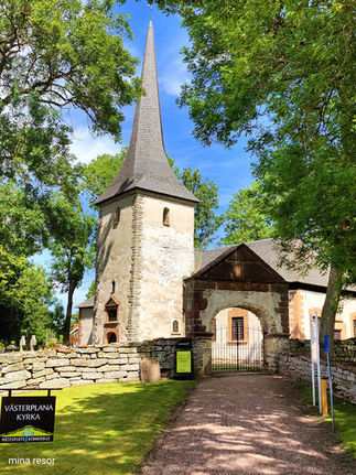 en medeltida kyrka i kinnekulle.