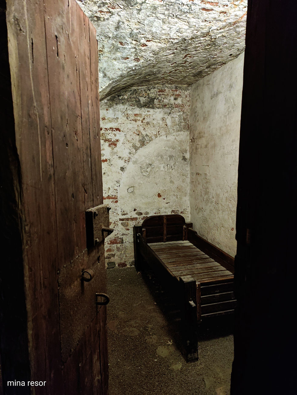 en fängelse cell på älvsborgs fästning.