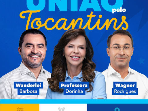 Lideranças políticas participam do lançamento das pré-candidaturas da aliança União pelo Tocantins para as eleições de 2026, em evento realizado no Ginásio Pedro Quaresma, em Araguaína.