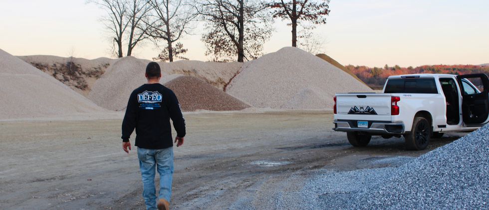 Chris Connors Surveying the Stock Piles at our yards