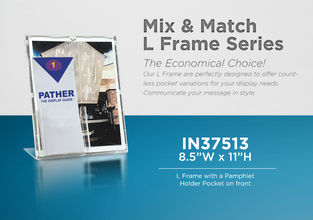 8.5" x 11" Acrylic L Frame