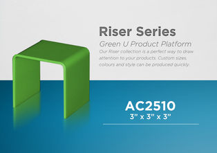 Green Acrylic U Shaped Riser
