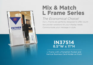 8.5" x 11" Acrylic L Frame