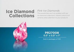 Pink Acrylic Decorative Ice Diamonds.