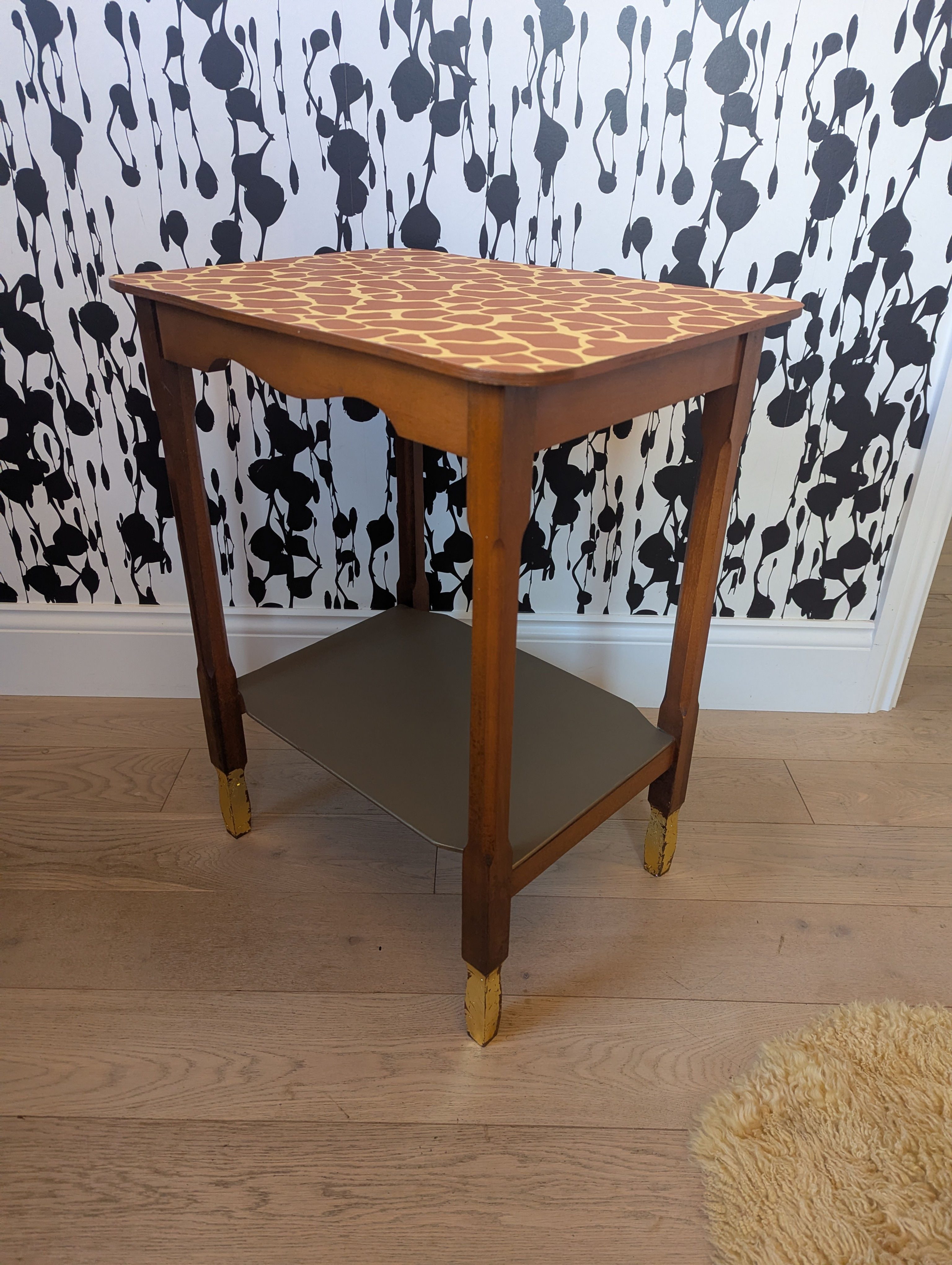 Wildly Stylish Upcycled Giraffe Side Table