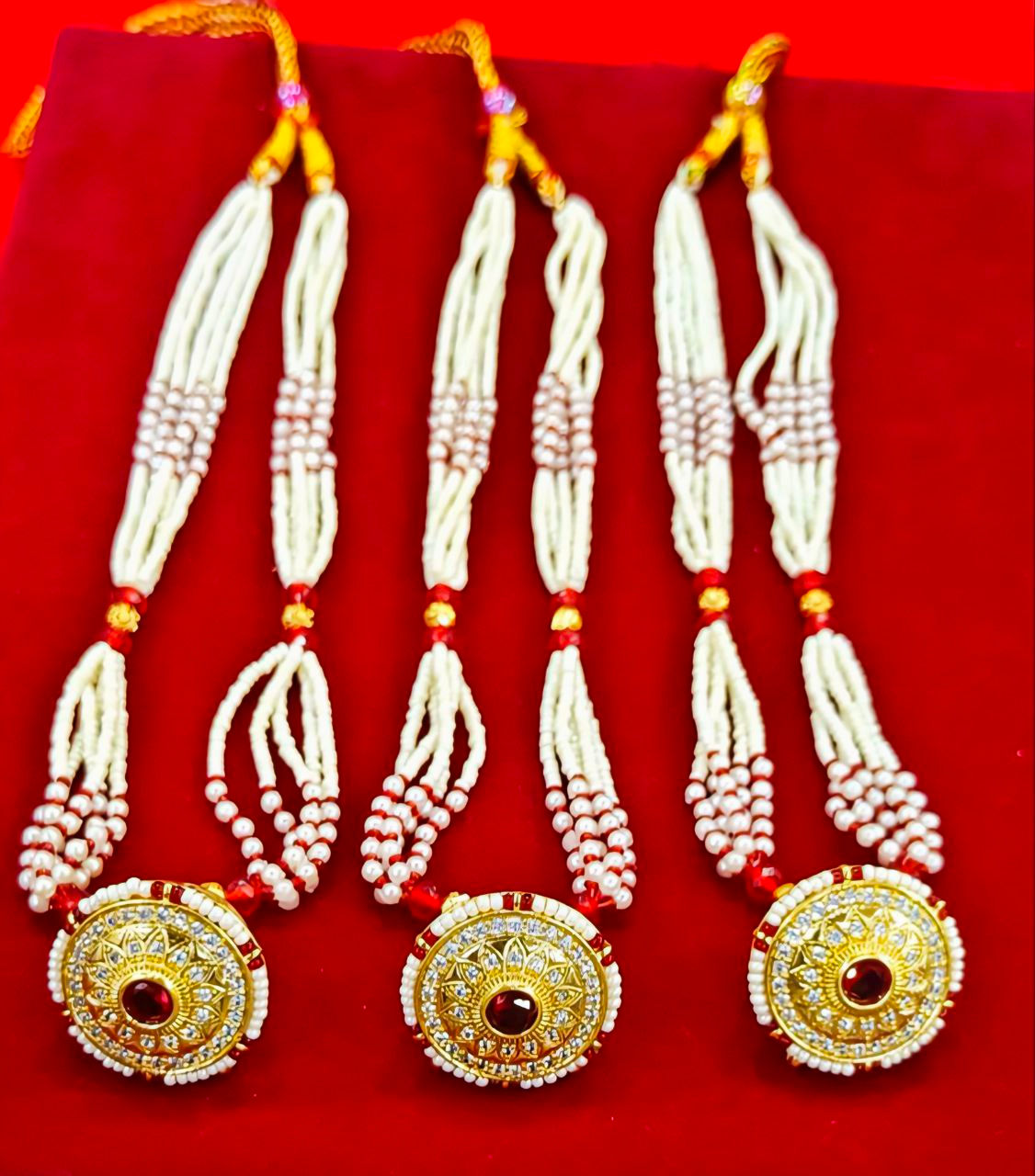 Royal Stone Rajputi Rakhdi | Traditional Rajasthani Maang Tikka for Women