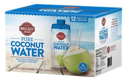 12 aguas de coco Wellsley farms 500ml c/u