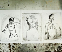 Drypoint etchings