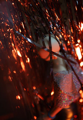 BJD Dollmore Zaoll Luv Rei Toei idoru iconic girl singer musician orange silver bokeh light lines glam fashion style cybercore stylish girl bald head female