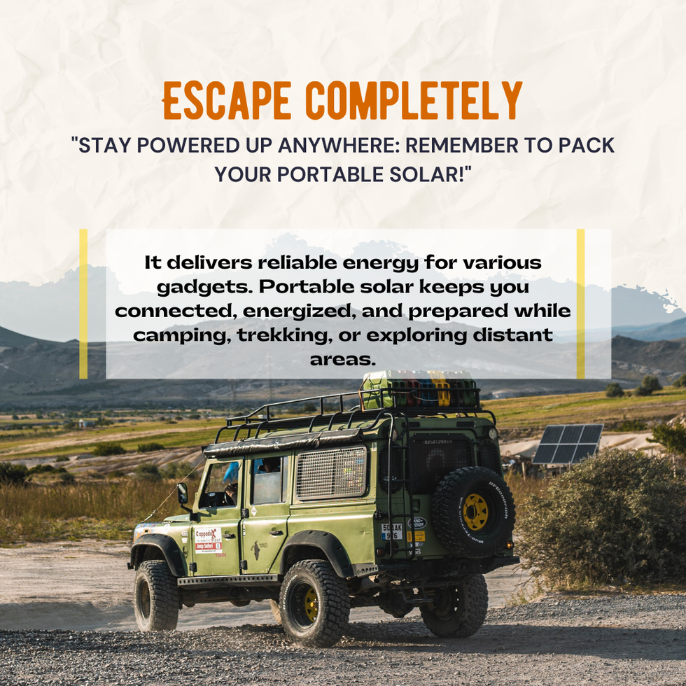 Adventure with portable solar