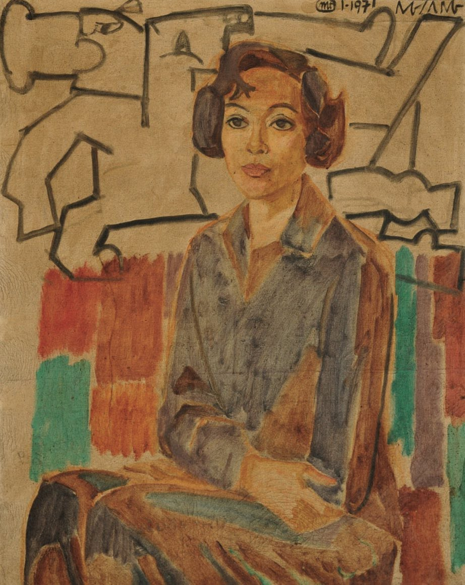 Nguyễn Sáng (1923-1988) - Chân dung bà Đôn Thư. 1971. Sơn dầu. 82x66cm. Sưu tập Tô Như Toàn, Hà Nội.