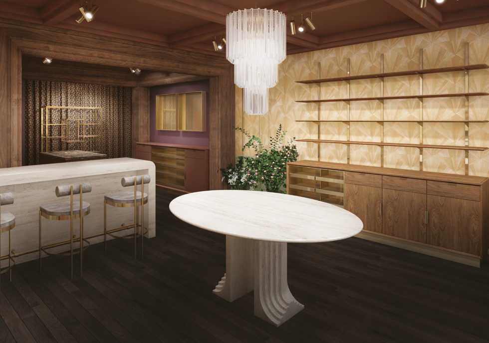 création de boutiques avec diptyque dans le monde entier, travail de conception, design, dessins, plans, matières