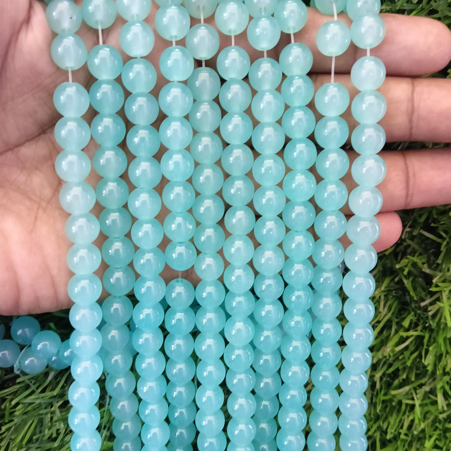 Jelly Beads 8mm - Light Blue