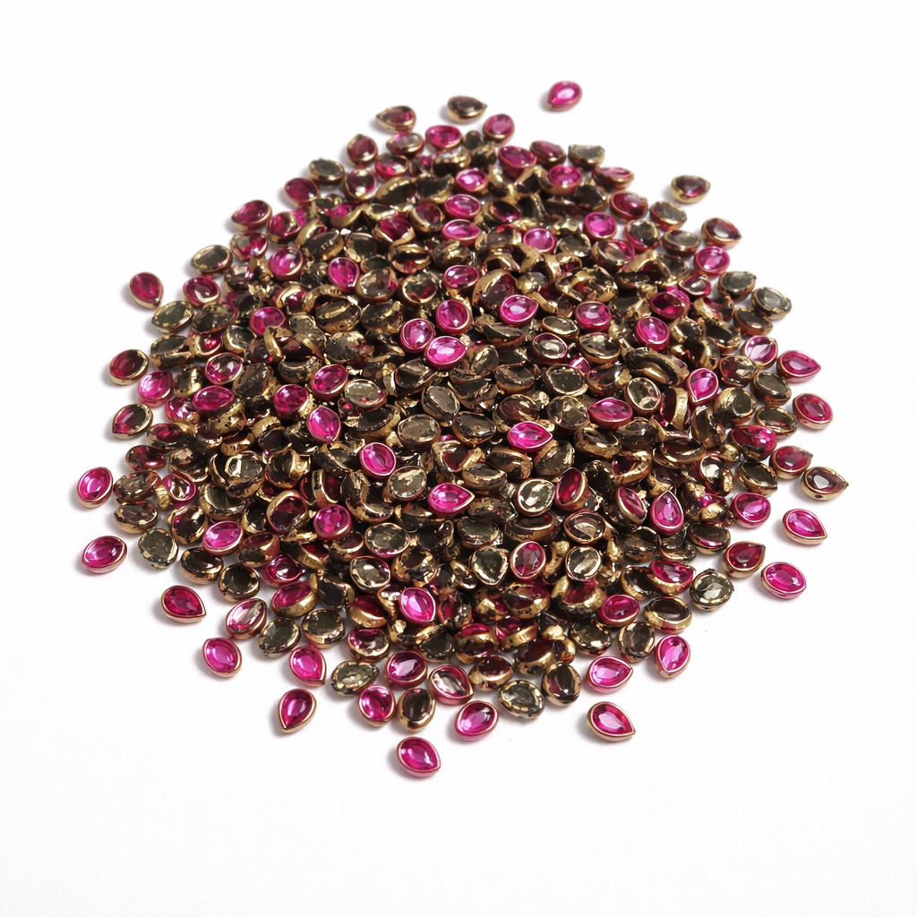 Drop Kundan Stones Pink 10g for Jewelry Making
