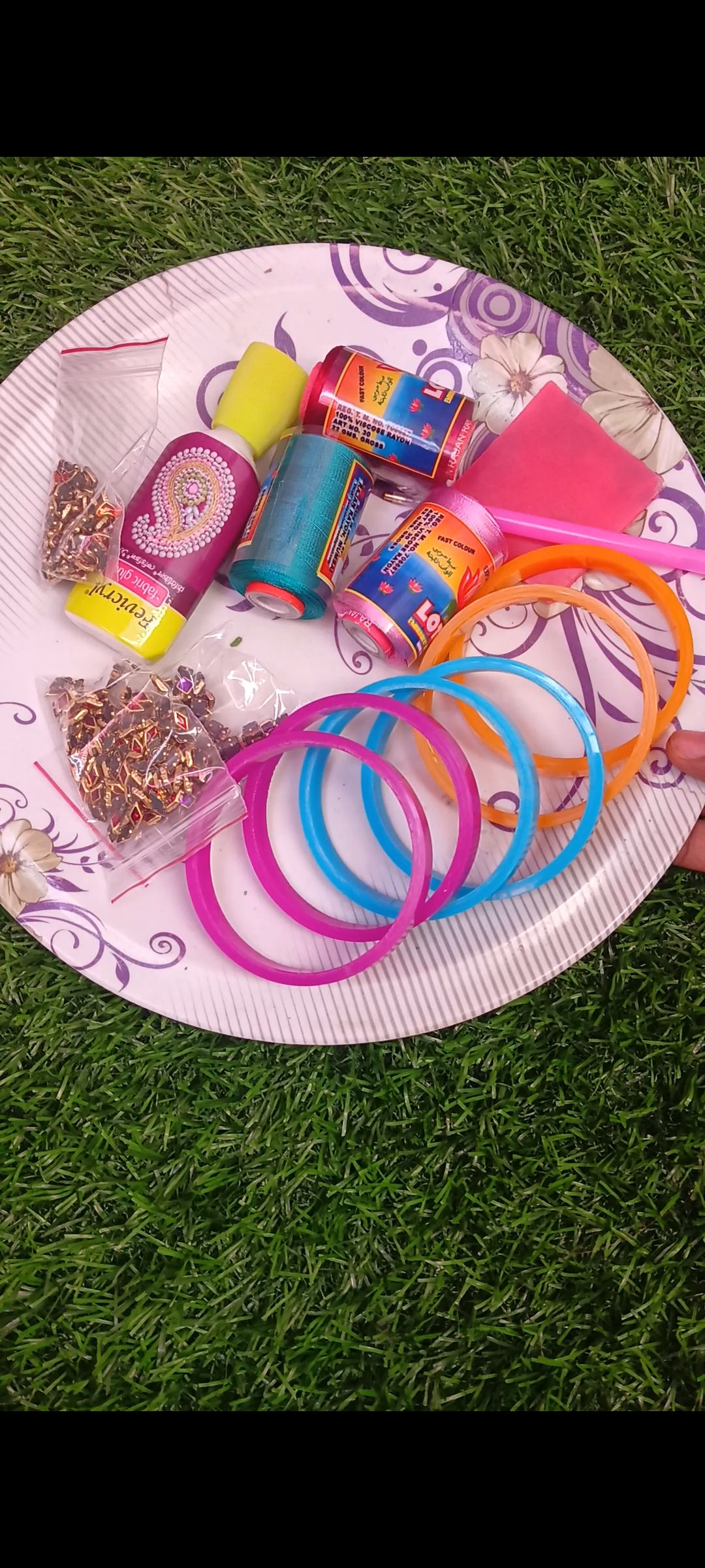 Silk Thread Bangles Combo 