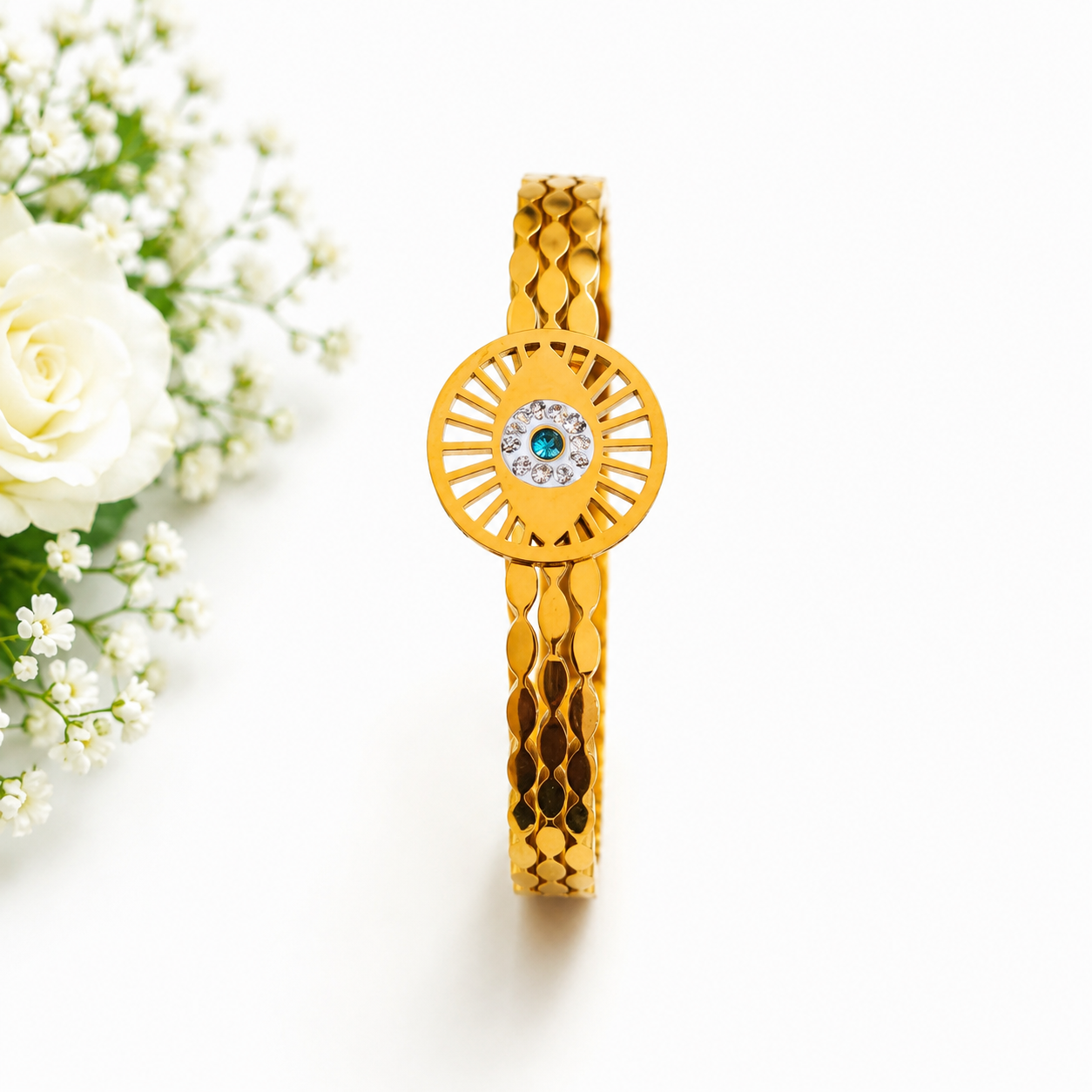 Anti-Tarnish Bangle Bracelet - Type 7