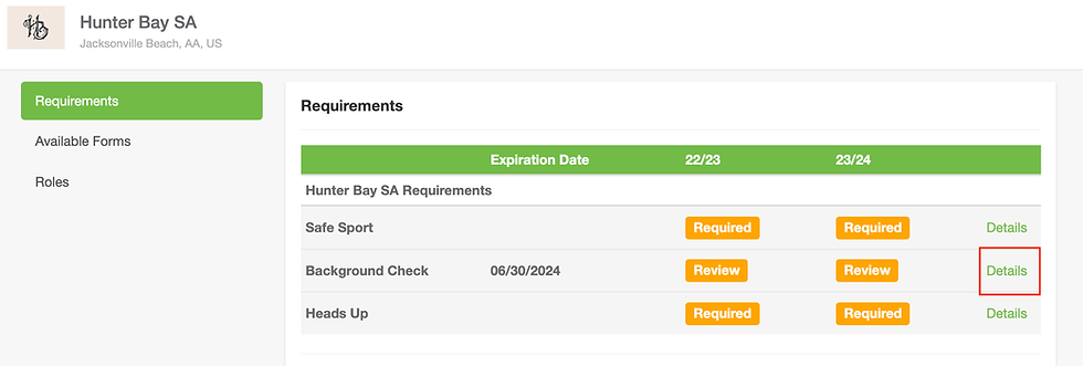 How to Submit a Background Check Requirement in GotSport