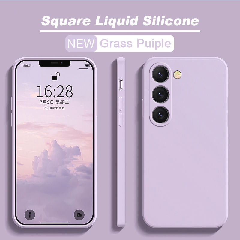 Miniatura: Capa S26 S25 Ultra Quadrada de Silicone Líquido para Samsung Galaxy S26 S25