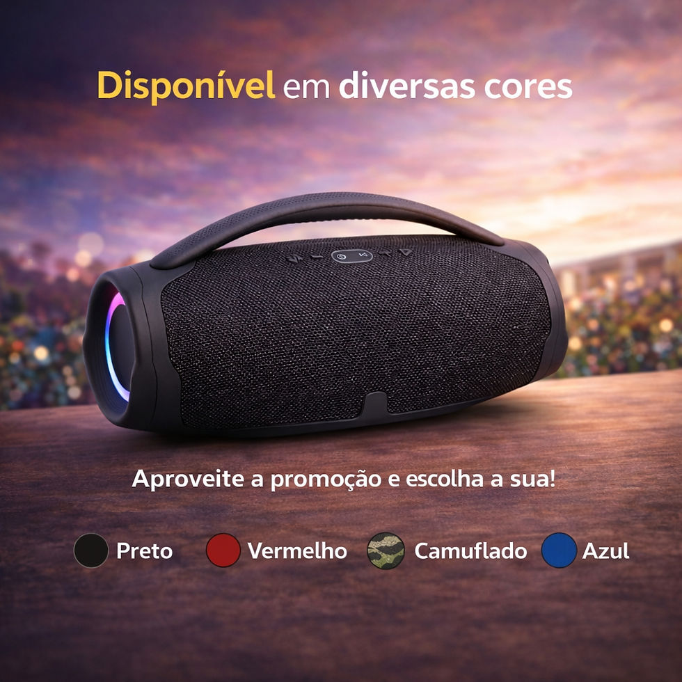 Miniatura: Caixa de som Bluetooth portátil de 70 W, alto-falante potente e resistente à águ