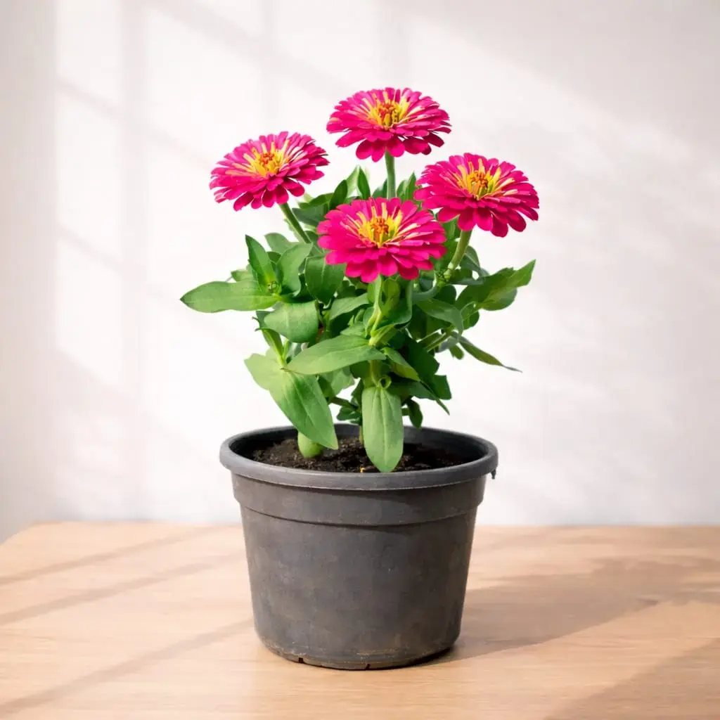 Zinnia Pink Plant in 6 Inch Pot