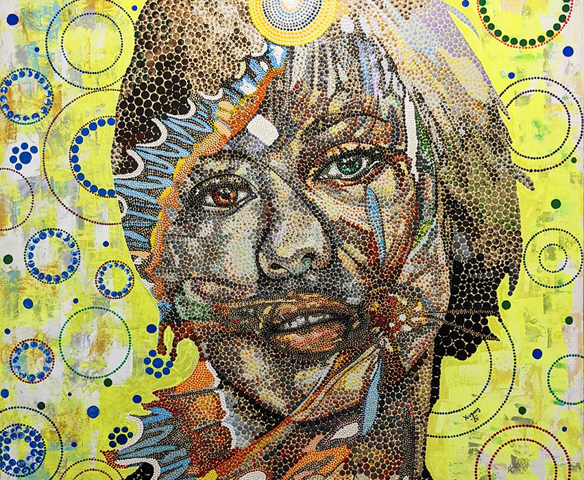 Le cycle, 2025, Acrylique sur toile, 120 x 100 cm