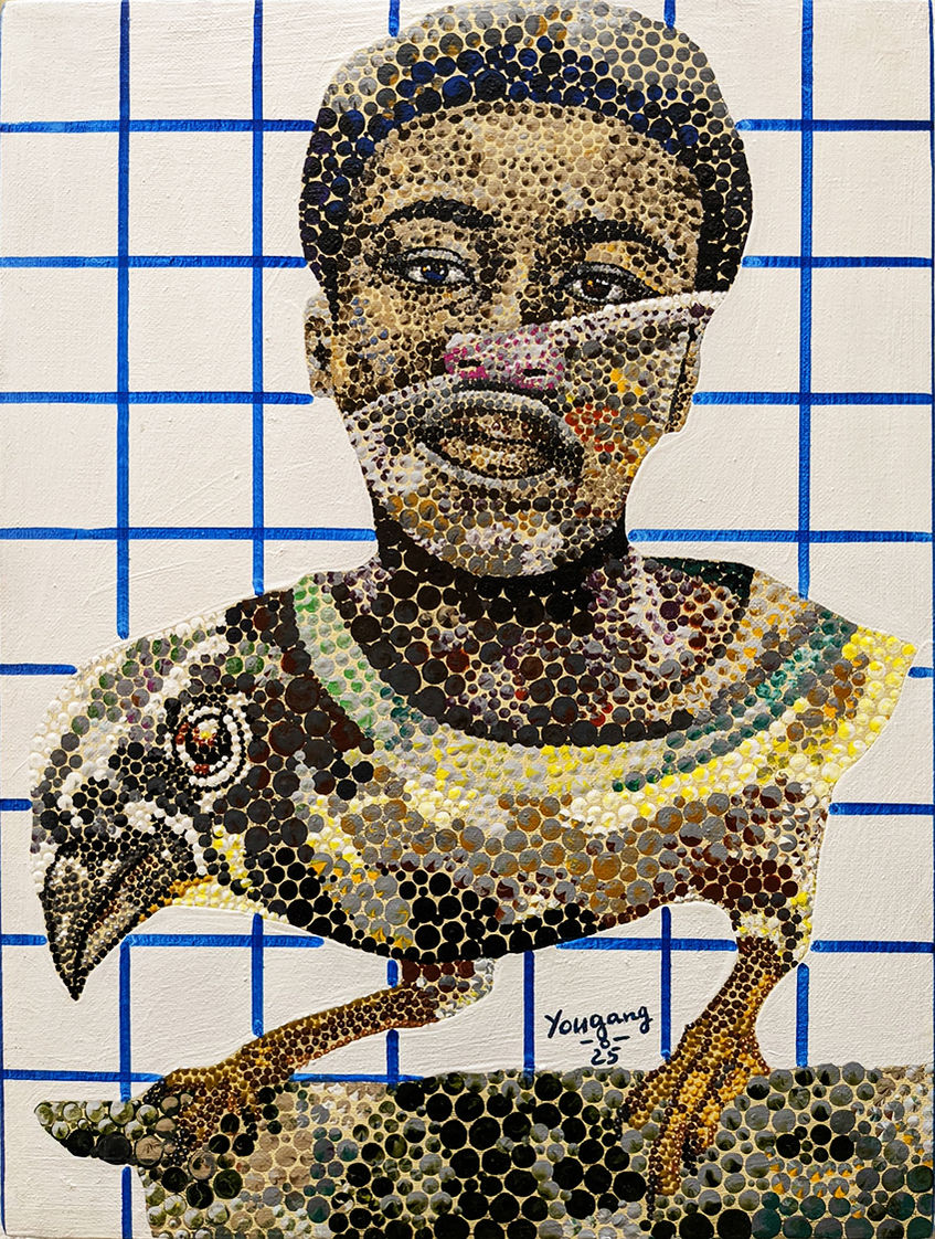 Capsule 3, 2025, Acrylique sur toile, 37 x 27 cm