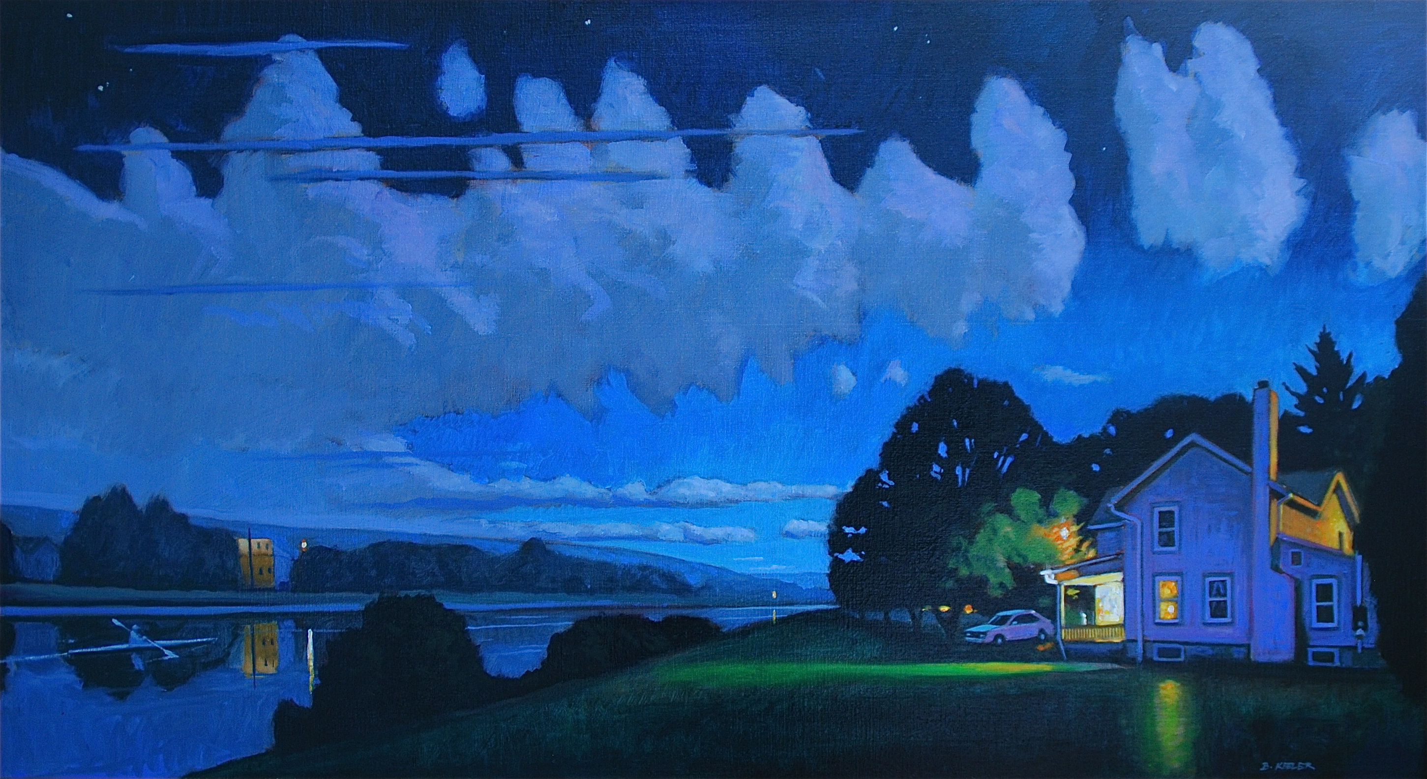 Inlet, August Nocturne, Ithaca, NY