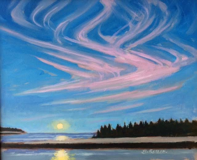 October Moonrise, Acadia, Maine