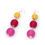 Thumbnail: Three pin ball earrings 