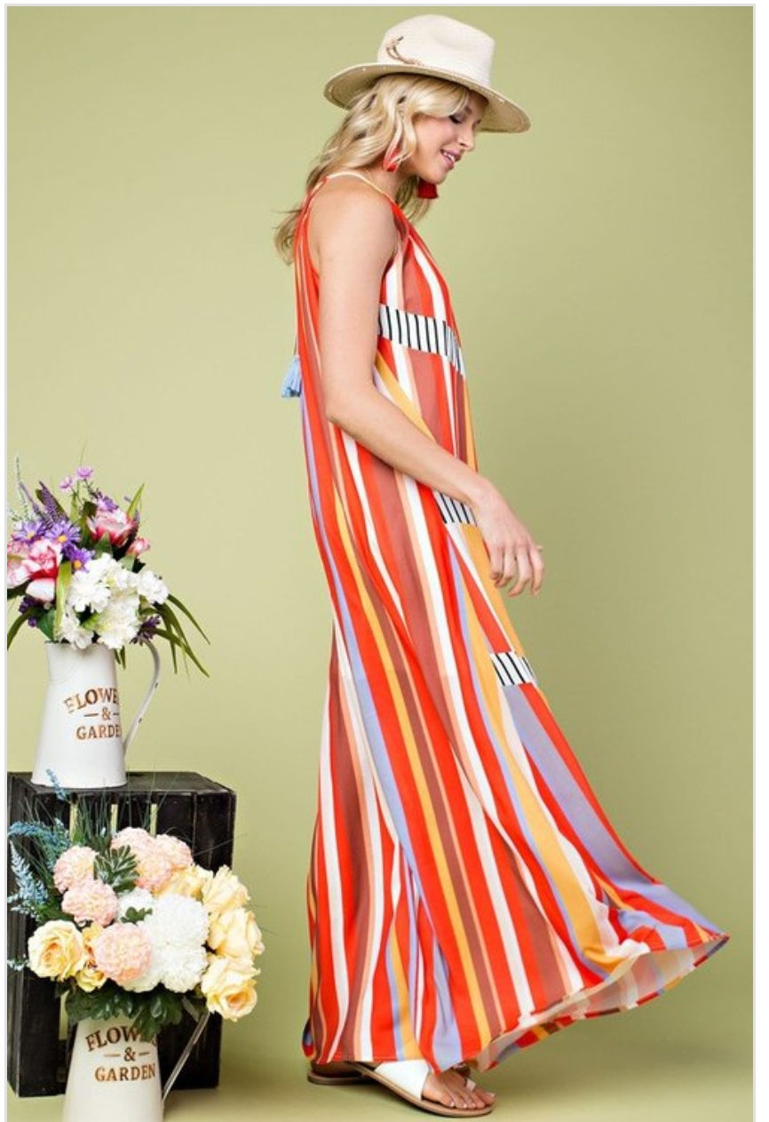 Thumbnail: Stripes Maxi dress