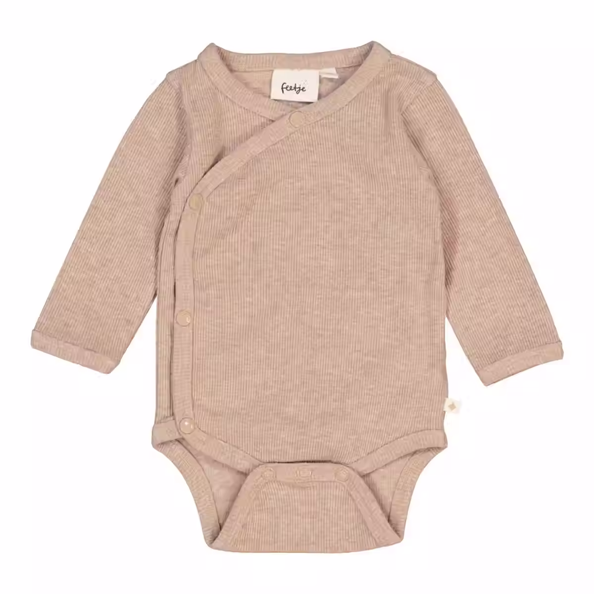 feetje Wickelbody langarm Ripp taupe