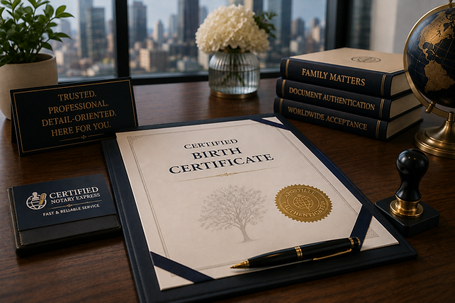 birth certificate apostille notary DFW metroplex