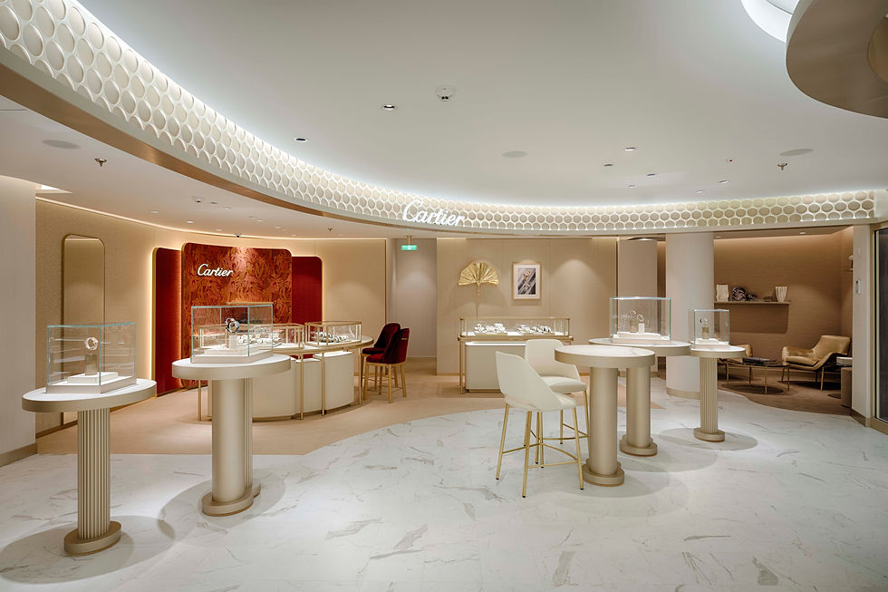 Cartier watch display inside TimeVallée coming to MSC World Asia