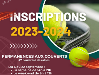 Inscriptions saison 2023-2024