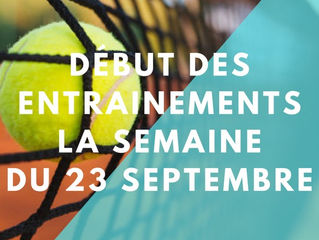 Début des cours de tennis 