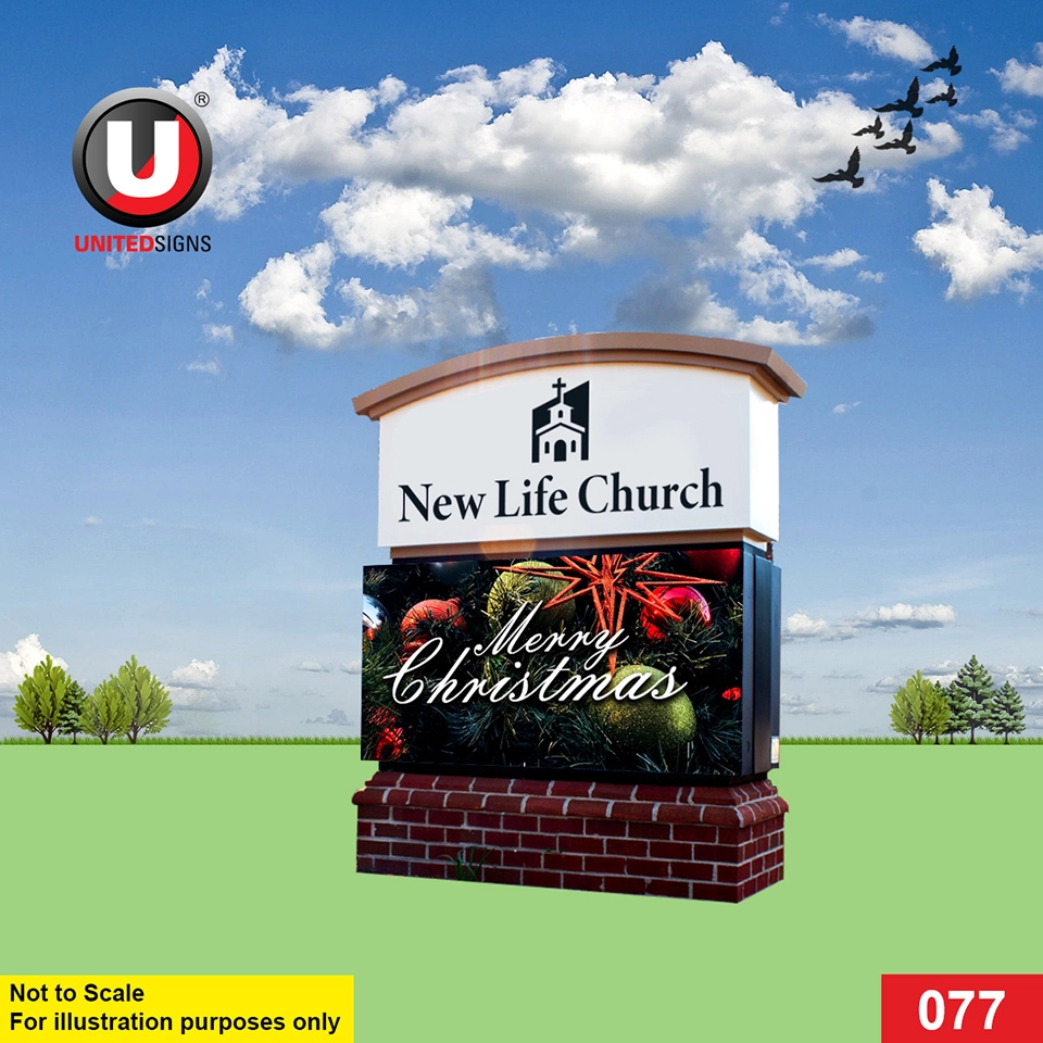 HighQuality Outdoor Digital LED Electronic Church Signs