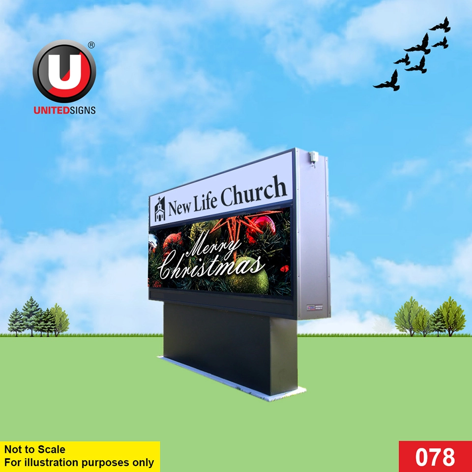 Smarter, Brighter, Greener Digital LED Church Sign 078