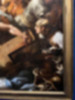 Detail from The Crucifixion of Saint Peter by Sébastien Bourdon (1643) Photo by the author