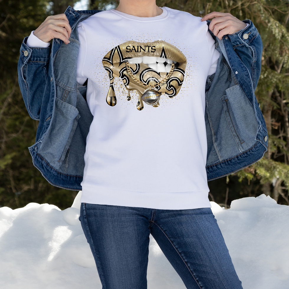 New Orleans Football Saints Lip T-Shirt girl