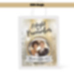 Custom prom favor gift bag in gold and silver with photo, name, and prom year – personalized party bag